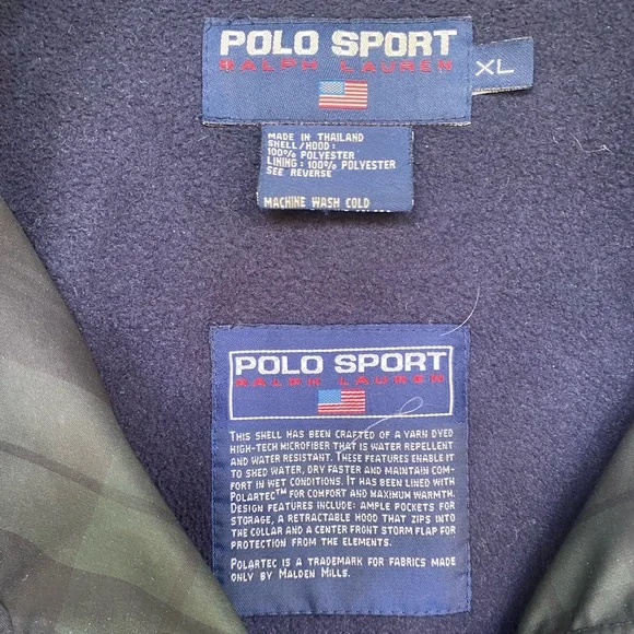 Vintage Polo Ralph Lauren Sport Blackwatch Plaid Lined Badge Field Jacket XL - Picture 5 of 7